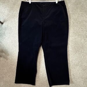 Talbots Heritage Straight Leg 5 Pocket Velveteen Pants Black 20W  Inseam 26"
